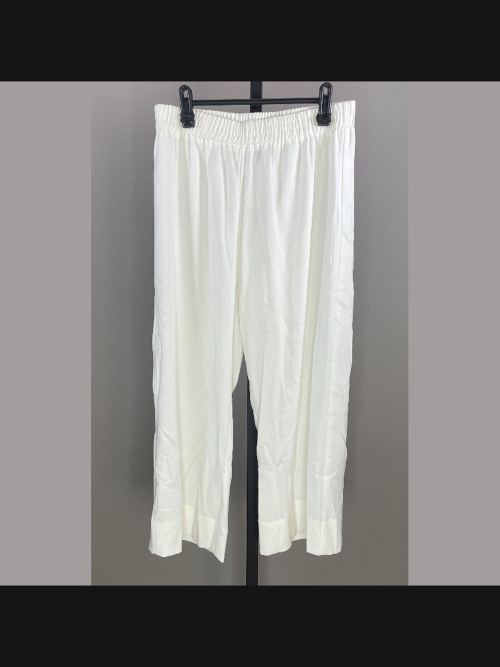 NEW Drew Pants Womens Small off white wide leg crop preppy beach casual